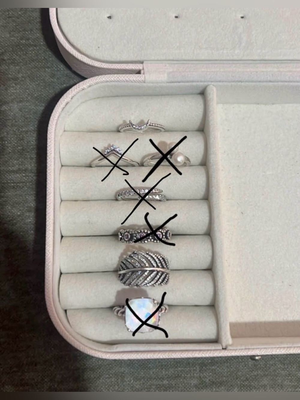 Pandora Rings - Leaf & Moon